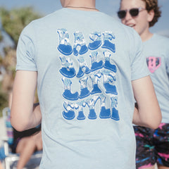 Wave Tee - Cotton Candy Blue