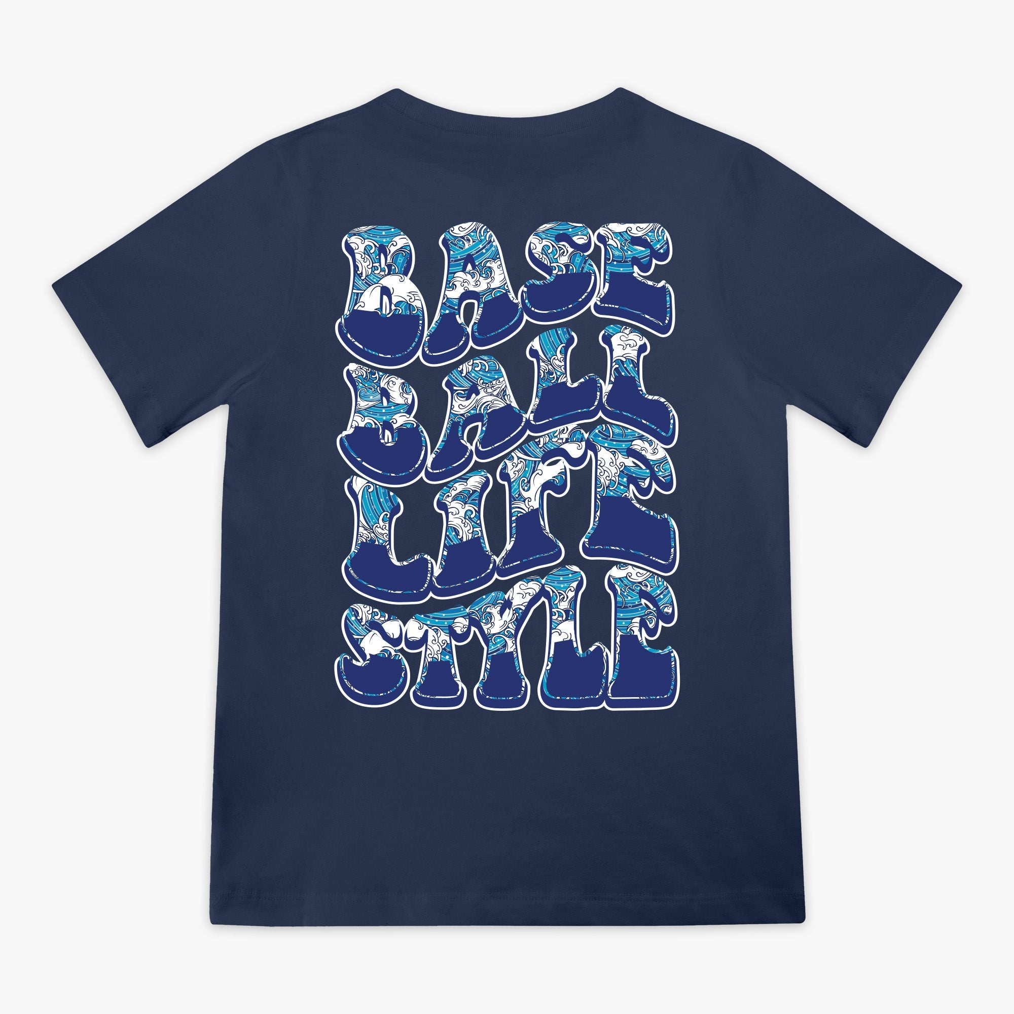 Wave Youth Tee - Navy