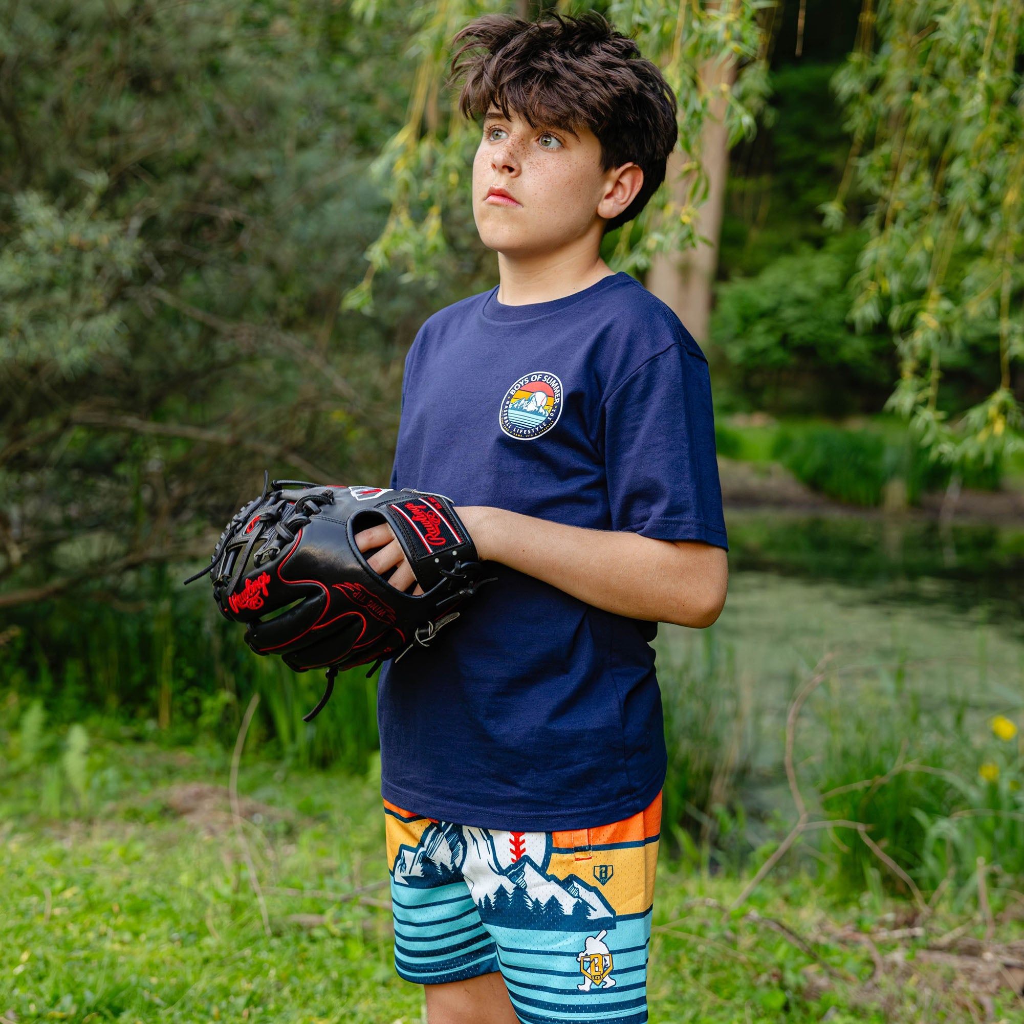 Boys of Summer Sunrise Youth Tee - Navy