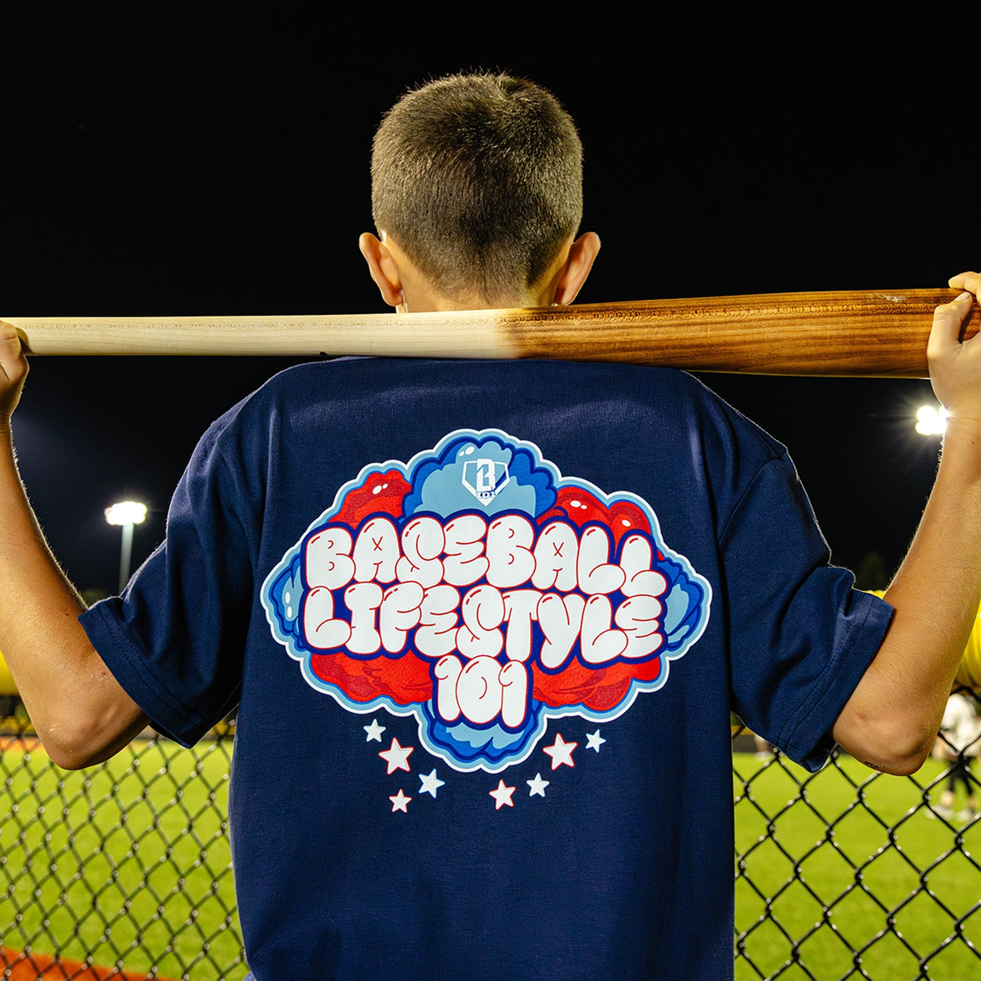 Cotton Candy Youth Tee - Navy