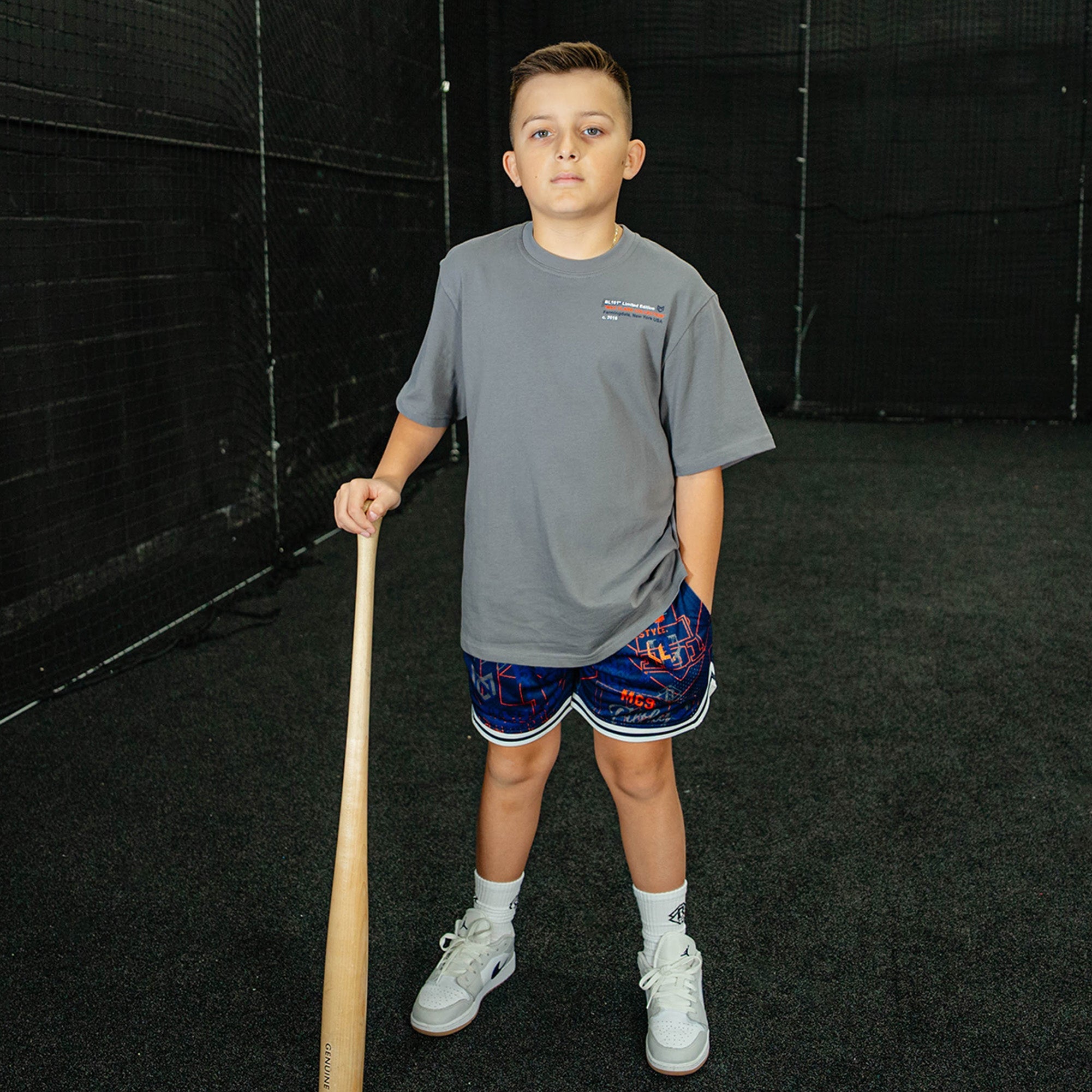Time 2 Shine Icons Youth Court Shorts - Navy