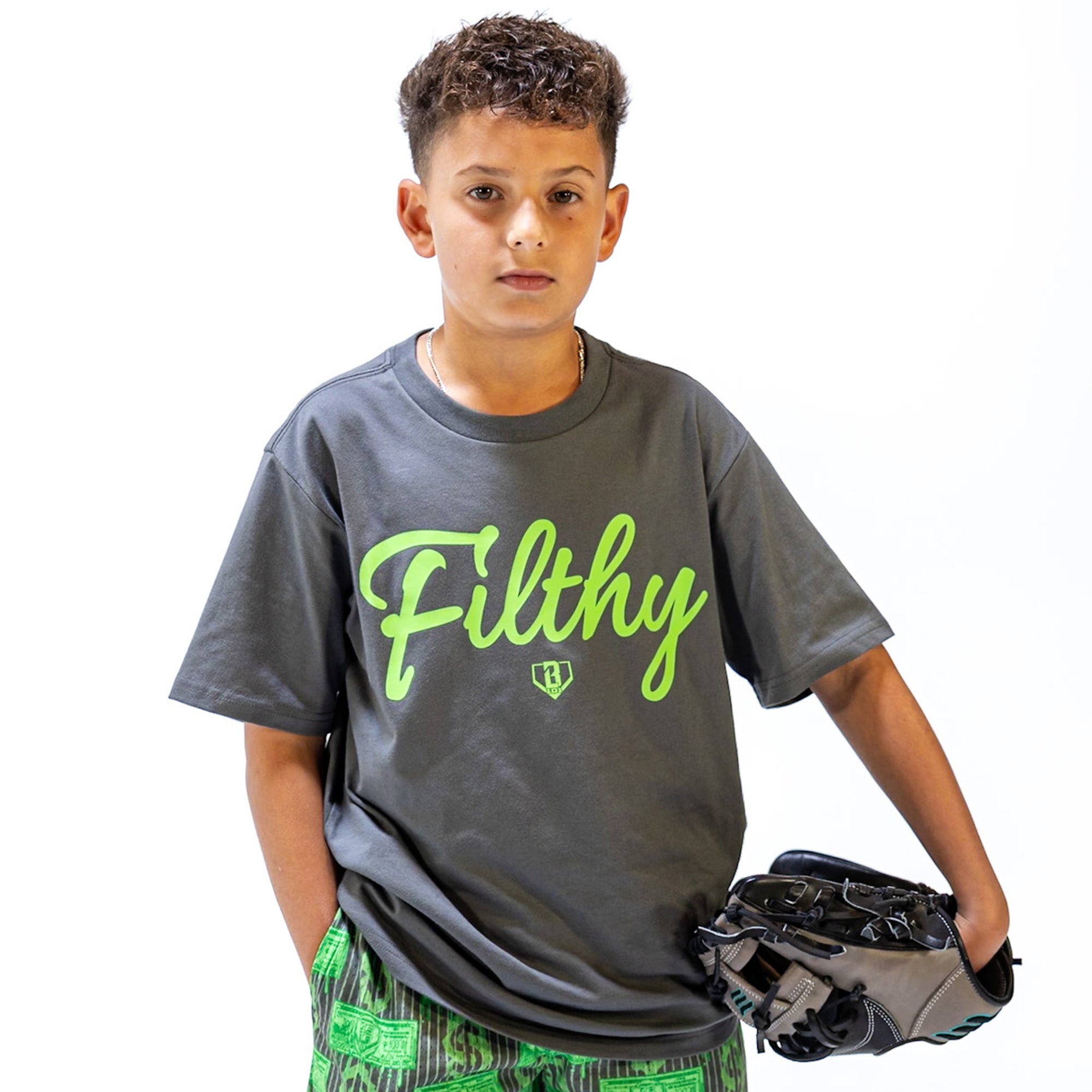 Filthy Youth Tee - Charcoal/Green
