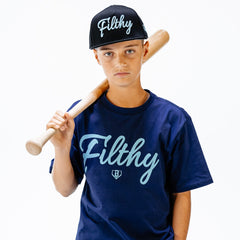 Filthy Youth Tee - Navy/BL Blue