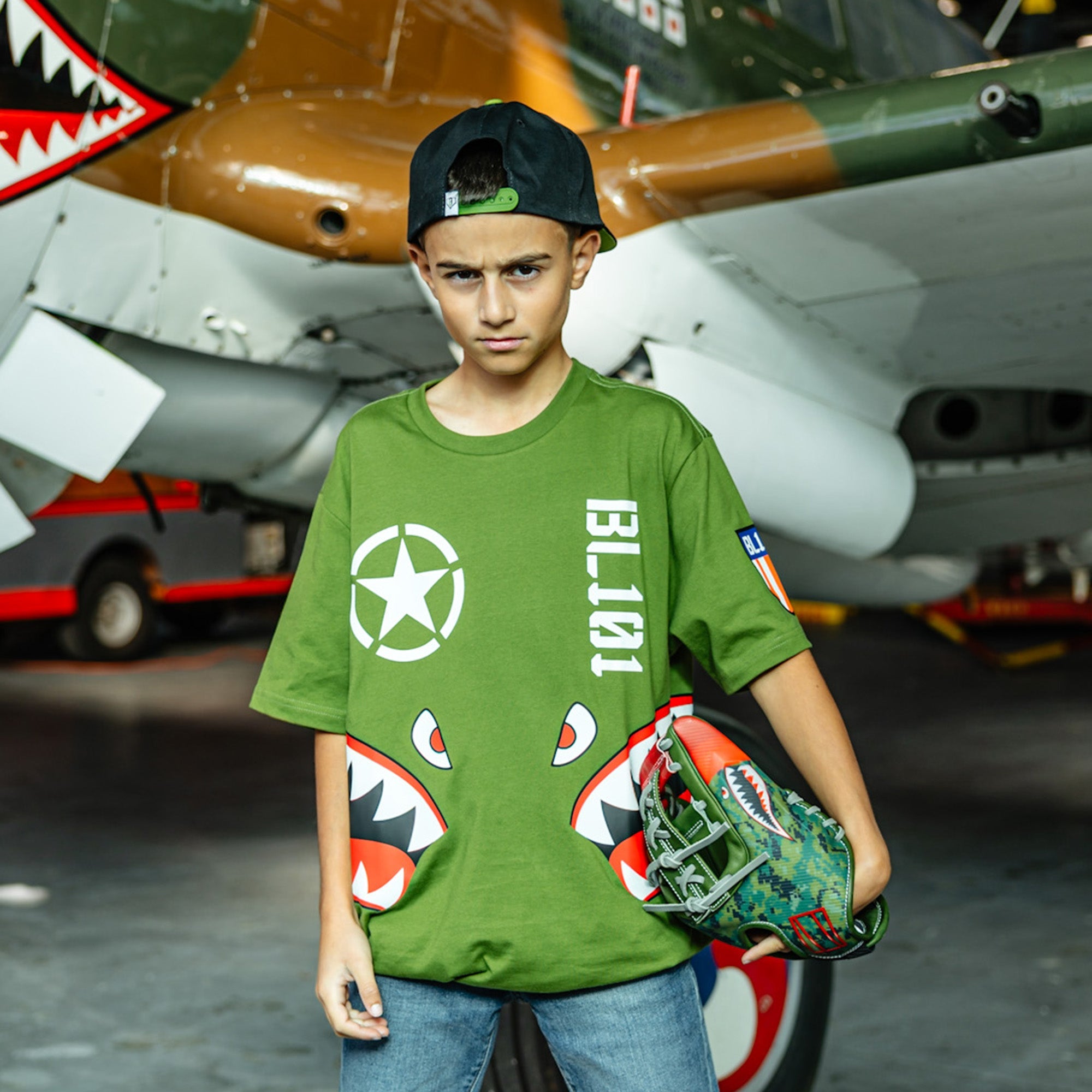 Unit 101 Youth Tee - Army Green