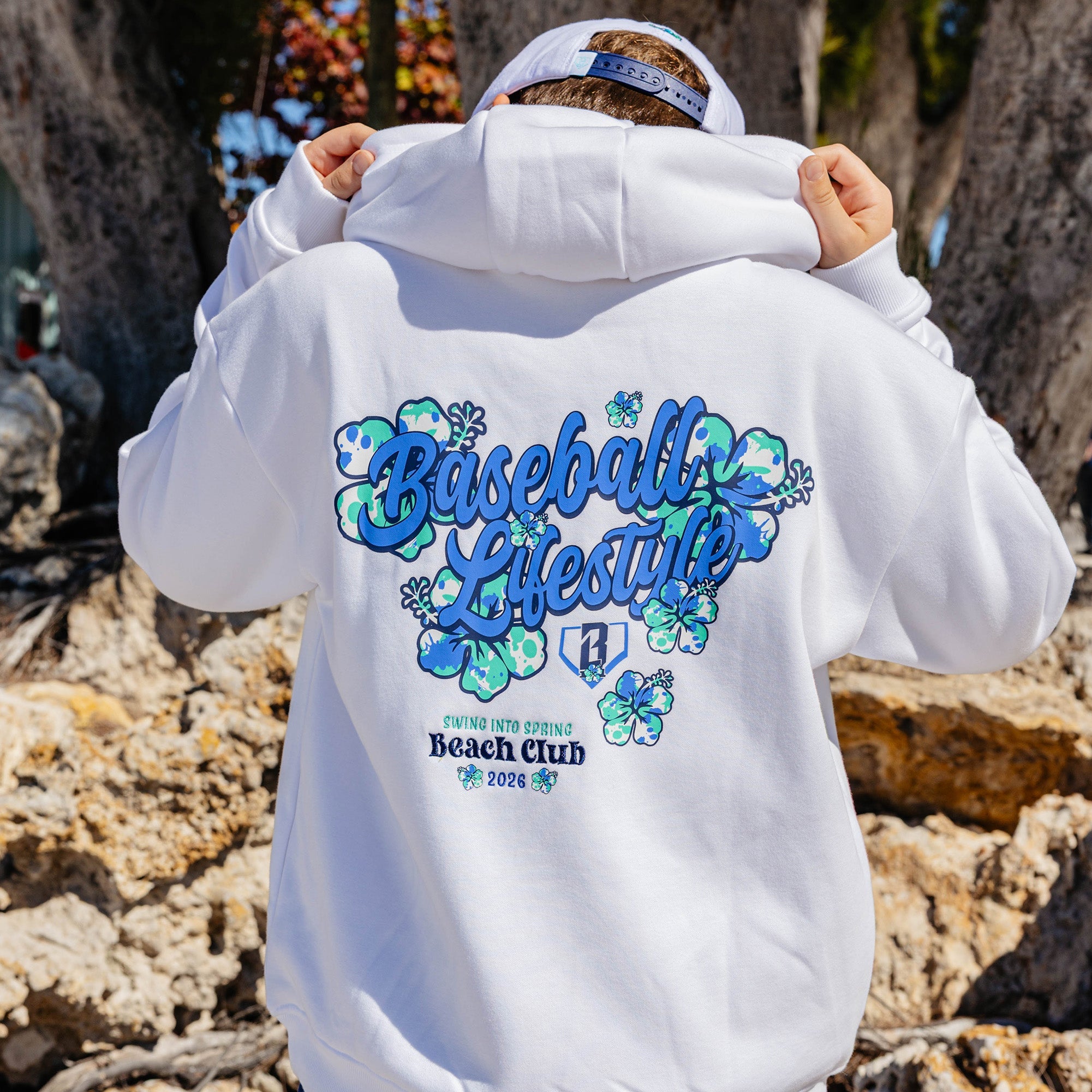 Petal Play Beach Club Youth Hoodie