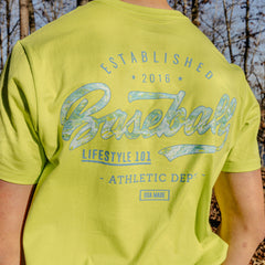 Realtree Established Youth Tee - Bright Yellow/Aspect-Teal