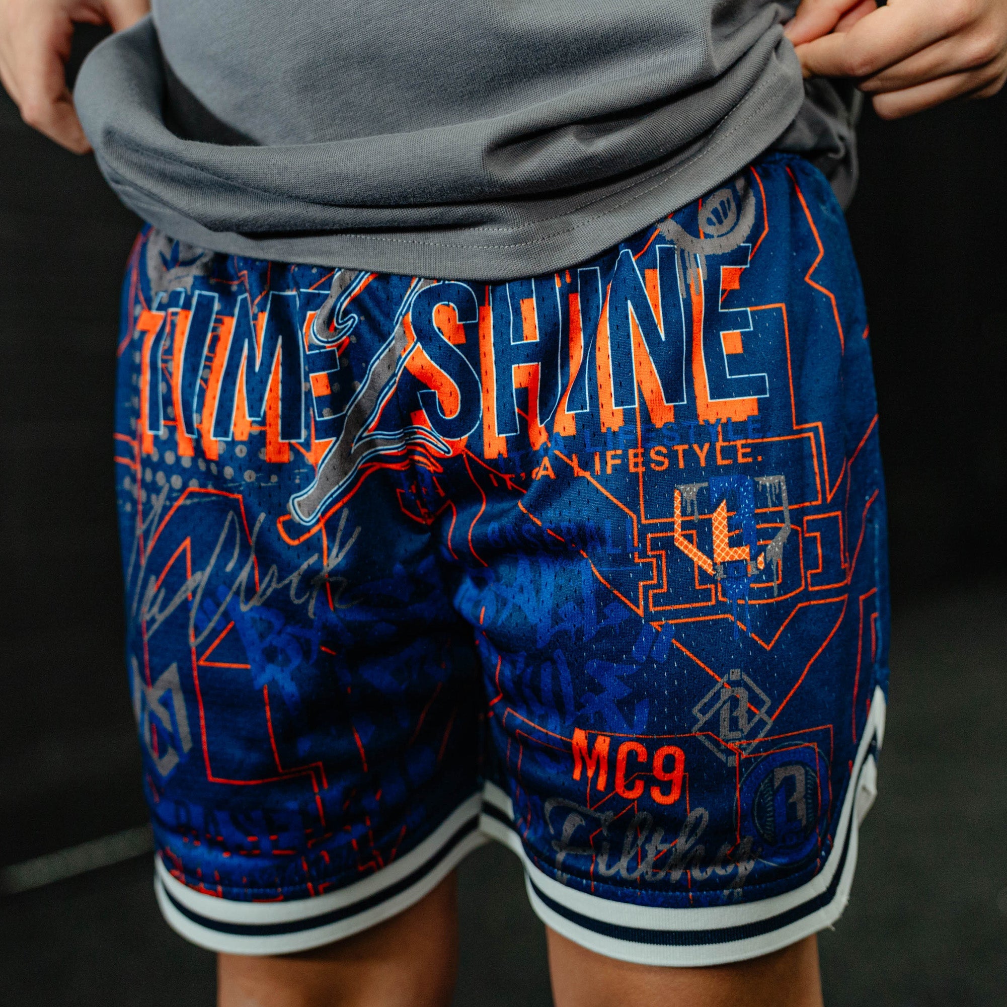 Time 2 Shine Icons Youth Court Shorts - Navy