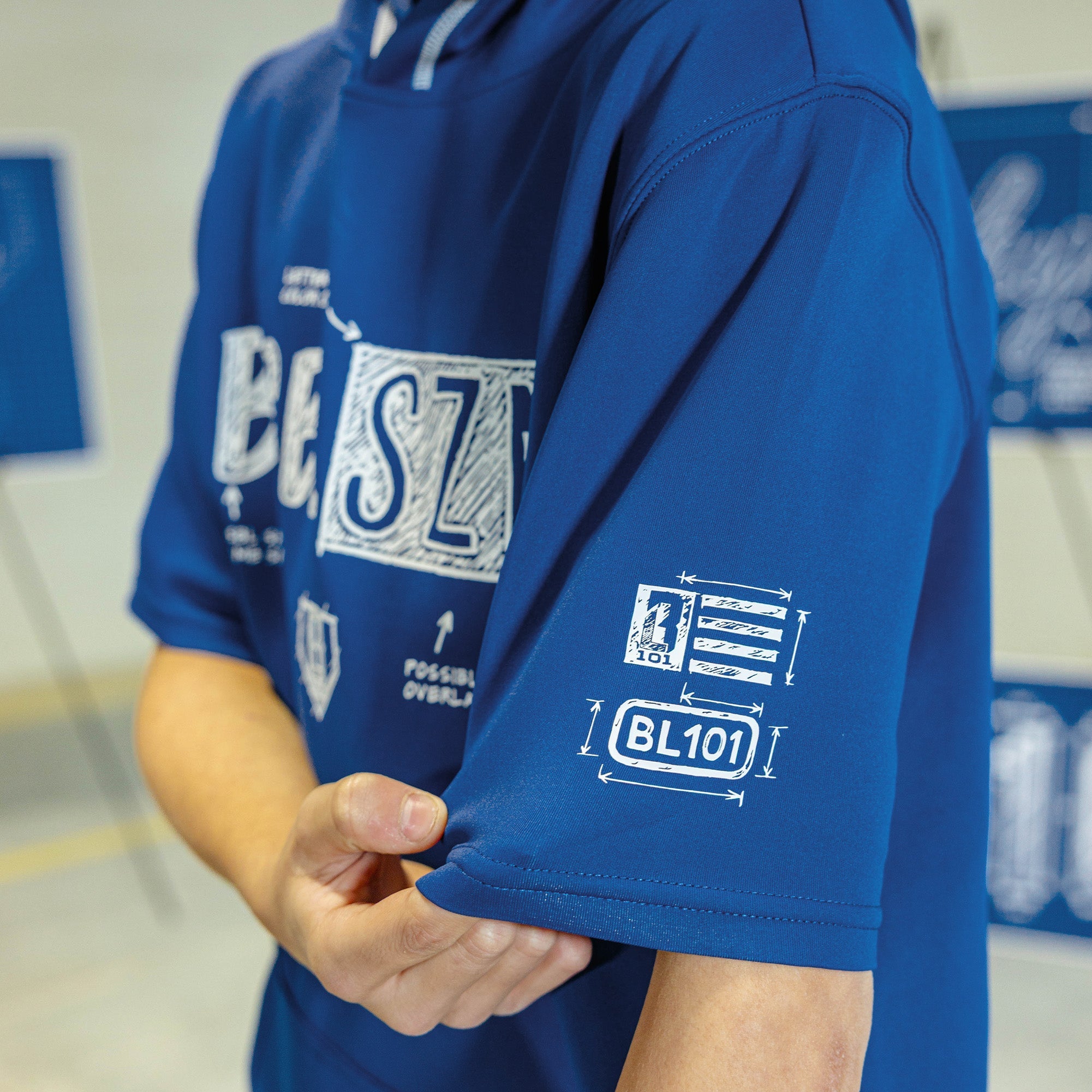 BSBL-SZN Short Sleeve Youth Hoodie V3 - Blueprint