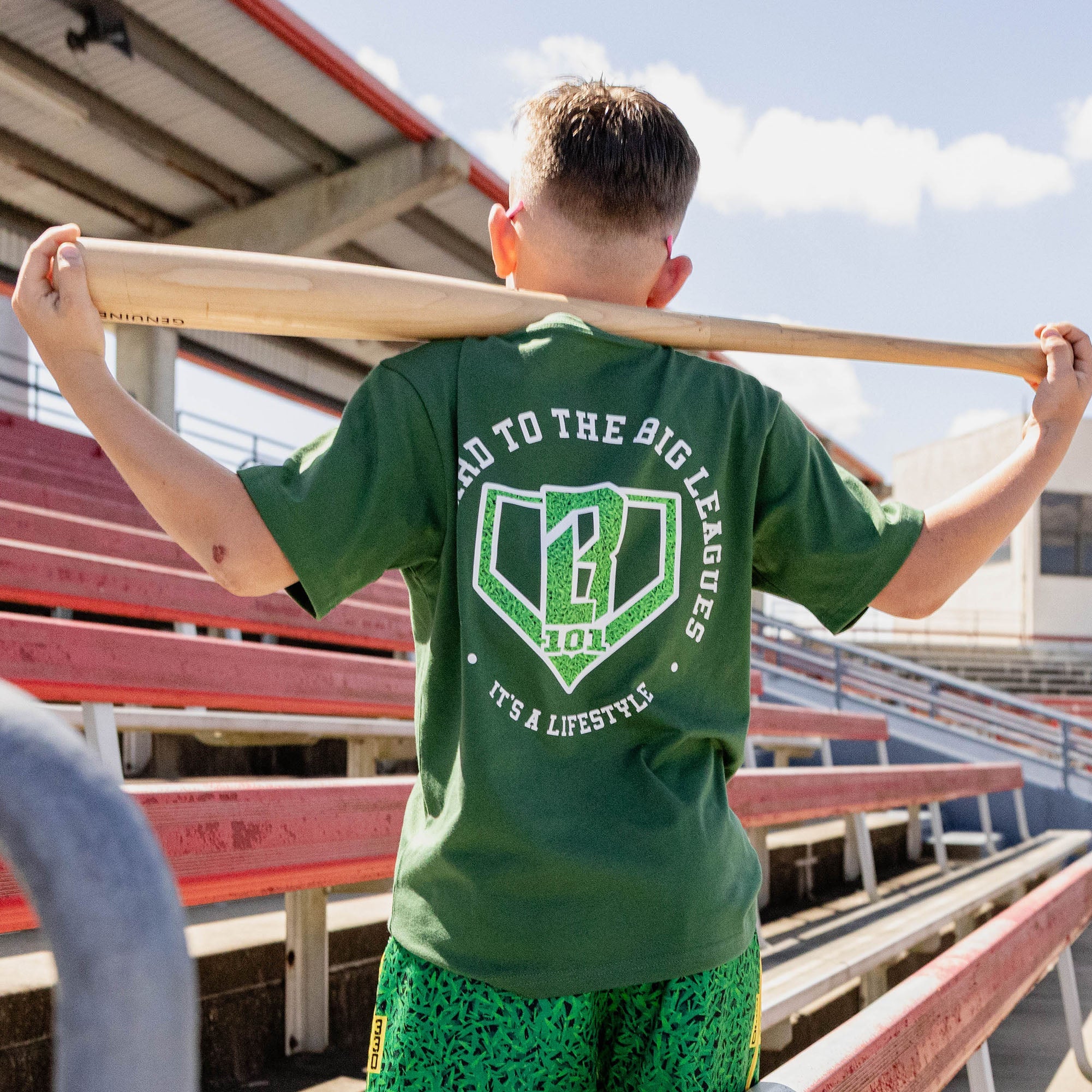 Backyard To Big League Youth Tee - Green