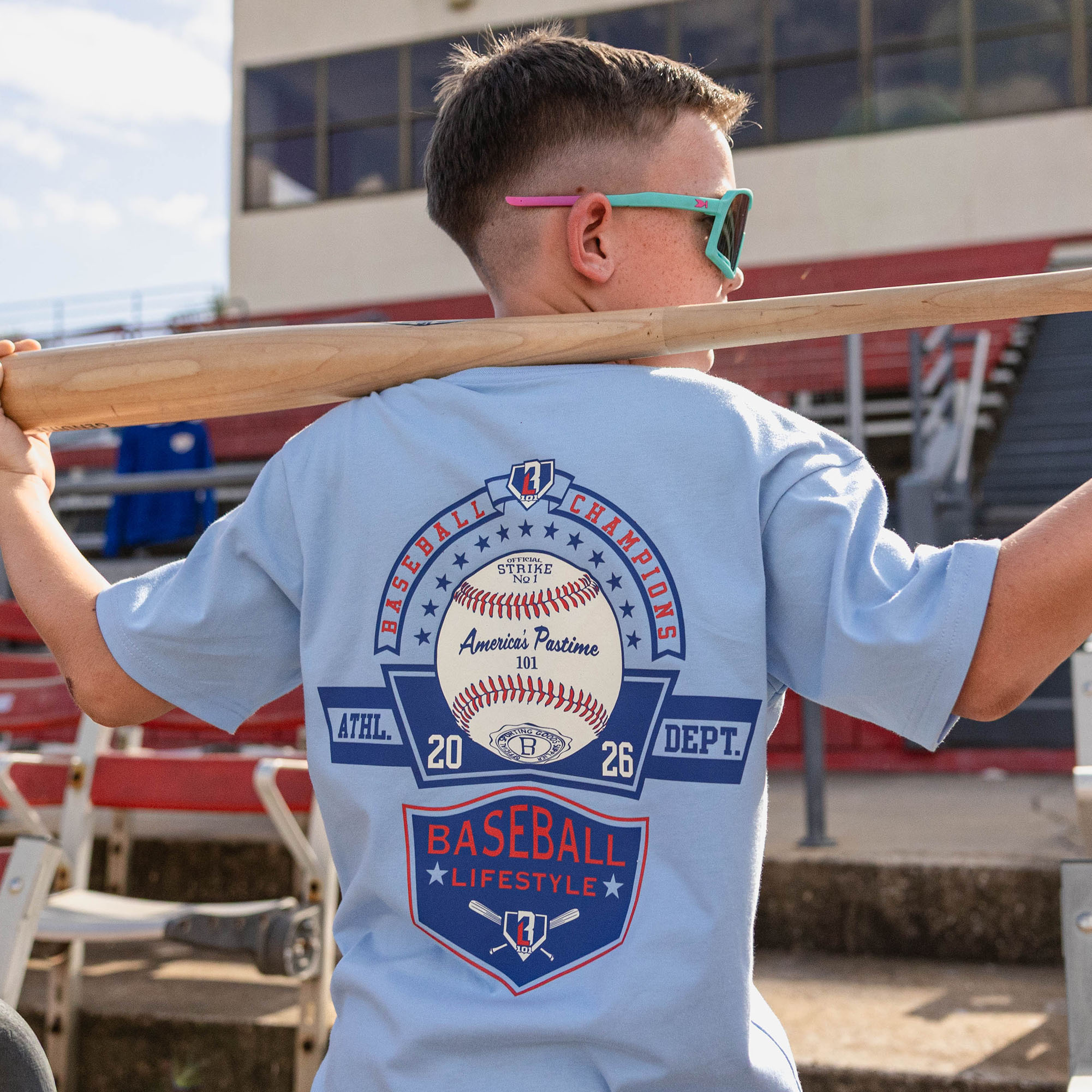 Baseball Champions Youth Tee - Blue