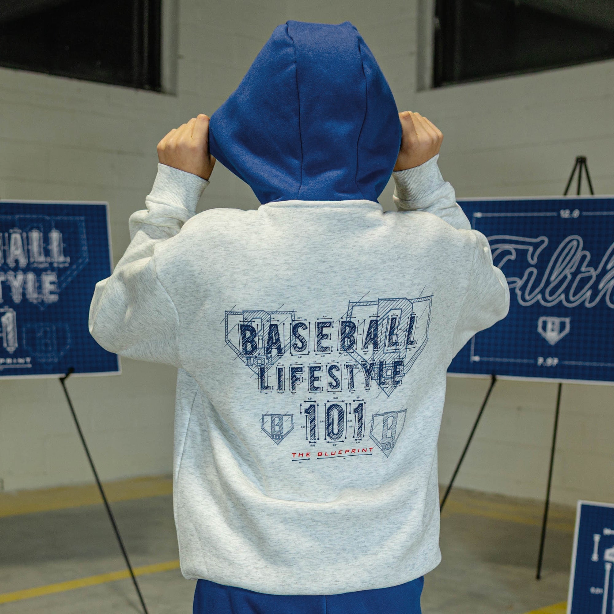 Blueprint BL Youth Hoodie - Heather Gray
