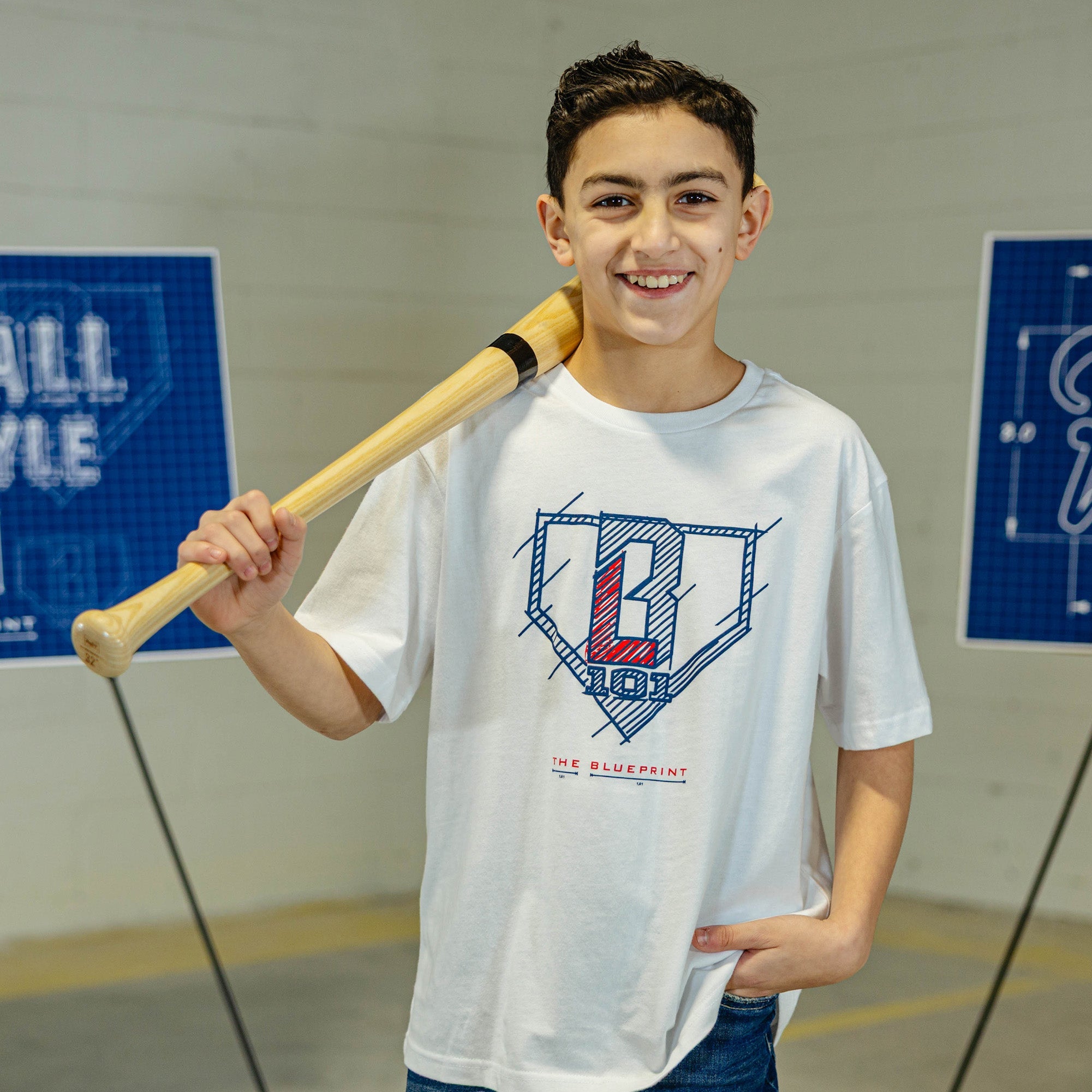 Blueprint BL Youth Tee - White