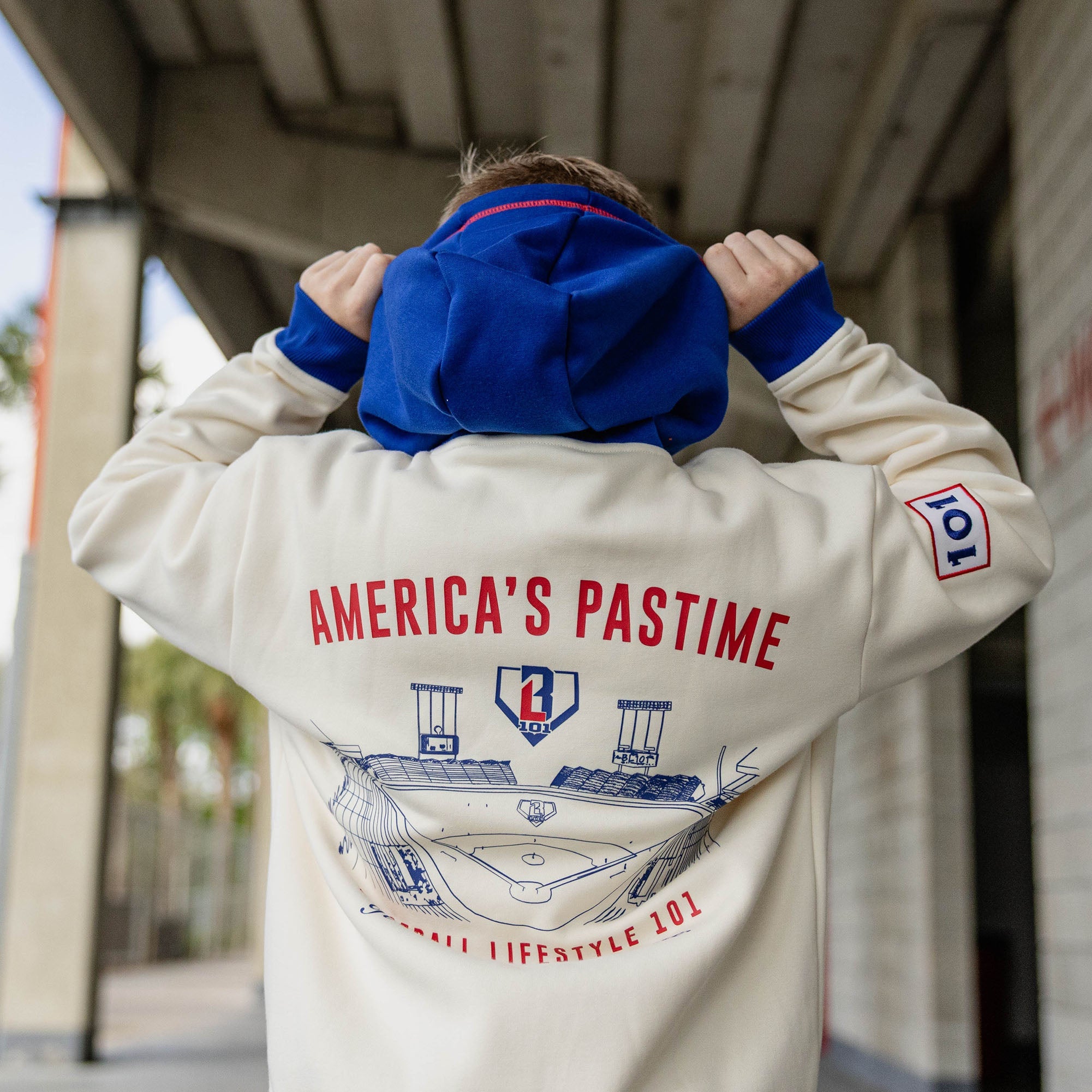 Stadium Youth Hoodie - Bone