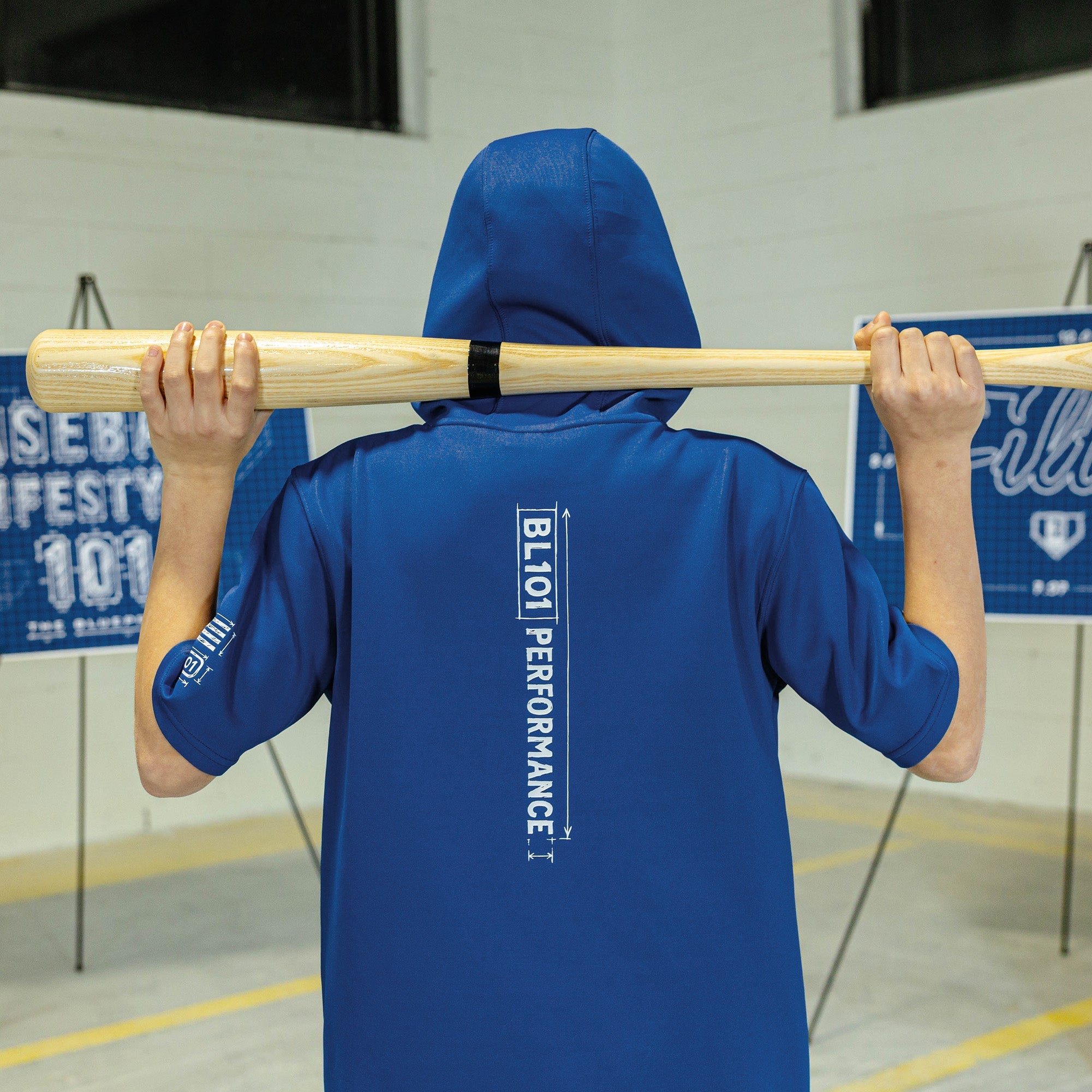 BSBL-SZN Short Sleeve Youth Hoodie V3 - Blueprint