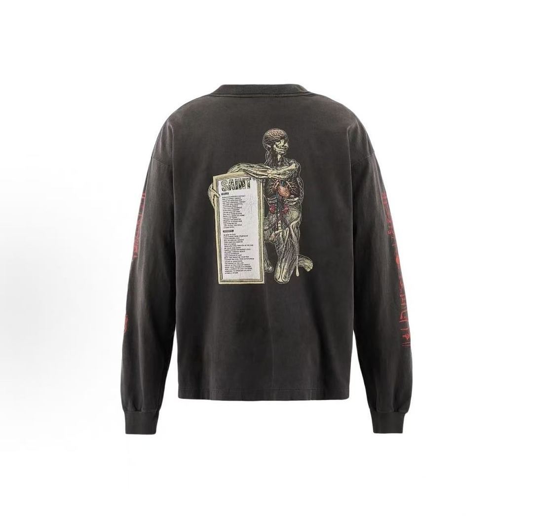 Saint Michael Vintage Artwork & Typography Graphic Sweatshirt