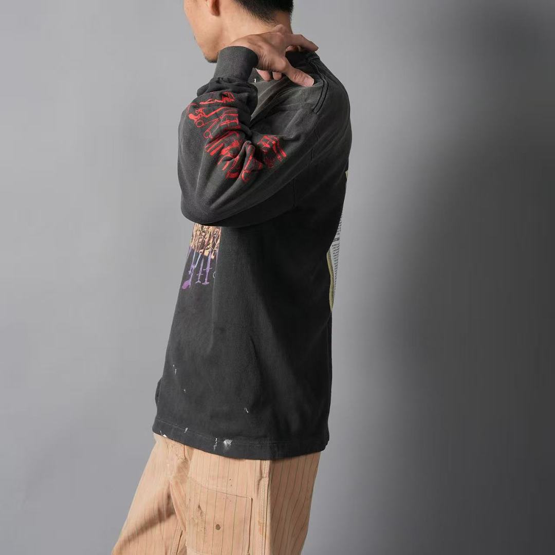 Saint Michael Vintage Artwork & Typography Graphic Sweatshirt