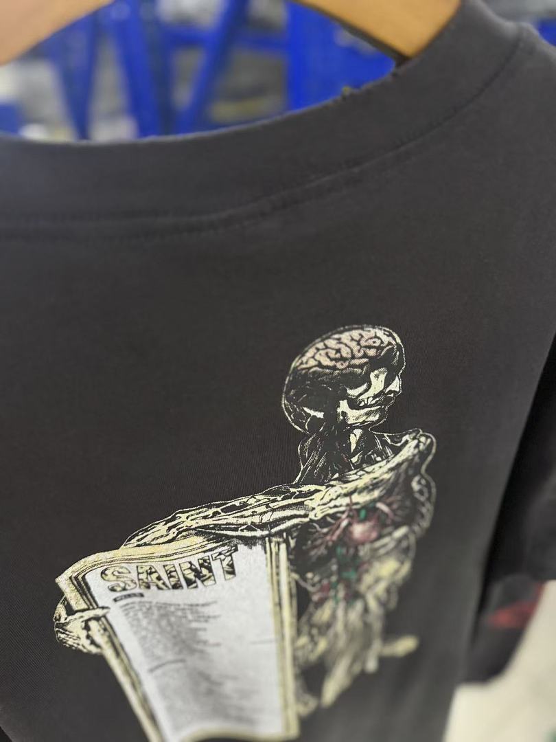 Saint Michael Vintage Artwork & Typography Graphic Sweatshirt