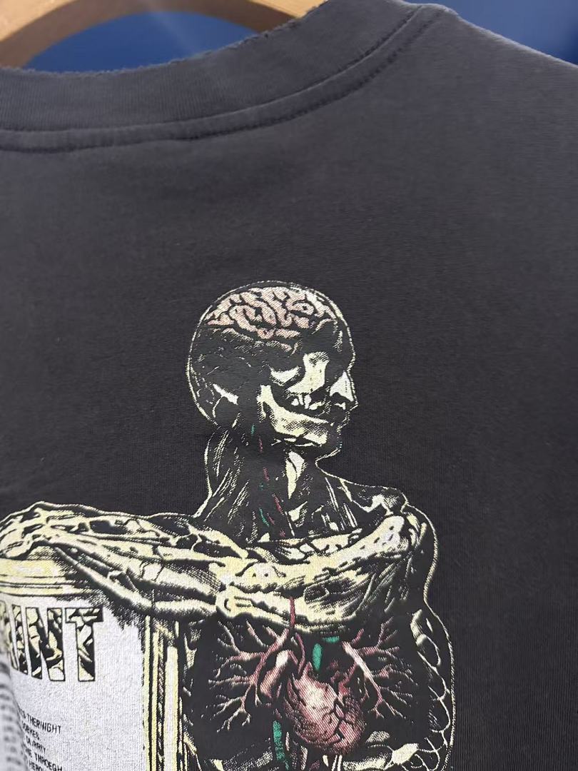 Saint Michael Vintage Artwork & Typography Graphic Sweatshirt