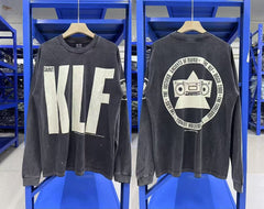 Saint Michael Distressed KLF Block Typography Sweatshirt